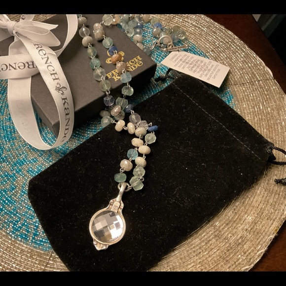 NWT FRENCH KANDE AZUR MIX WITH DUNKERQUE AND EURO CRYSTAL - Picture 2 of 8